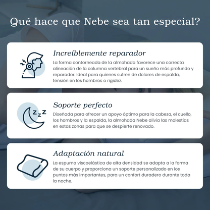 Nebe Nube 2.0 - Almohada Ergonómica Para Un Descanso Sin Dolor